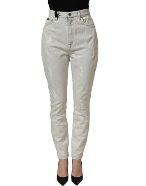 Dolce & Gabbana Hellblaue Skinny Jeans aus Baumwollstretch