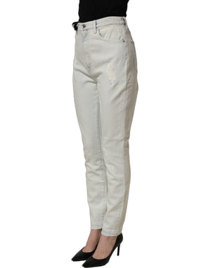 Dolce & Gabbana Hellblaue Skinny Jeans aus Baumwollstretch