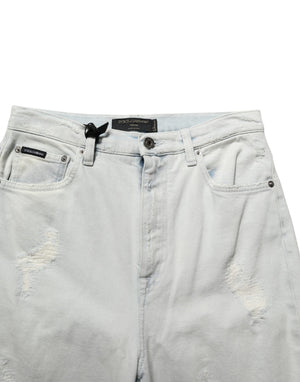 Dolce & Gabbana Hellblaue Skinny Jeans aus Baumwollstretch