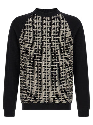 Balmain Baumwoll-Cardigan in Zweifarbenoptik