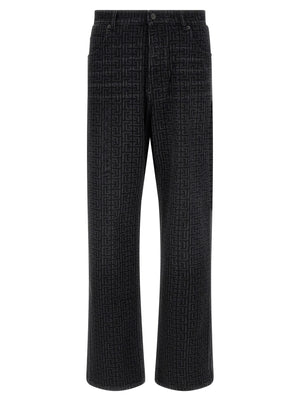 Balmain Schwarze Baumwoll-Jeans mit geradem Bein