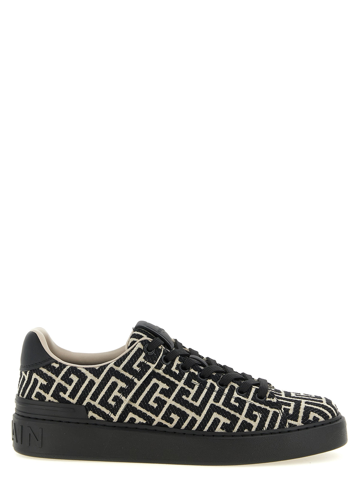 Balmain Zweifarbige Low-Top-Sneaker aus Baumwolle