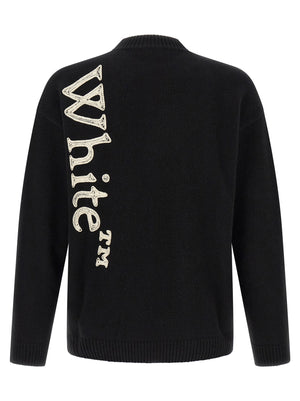 Off-White Zweifarbige Wollstrickjacke