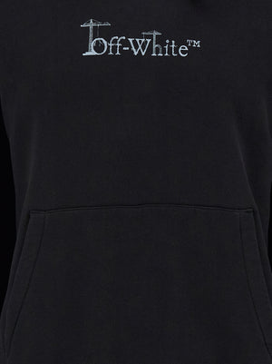 Off-White Schwarzer Baumwoll-Sweatshirt