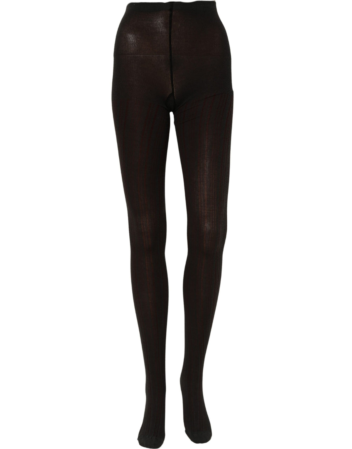 Dolce & Gabbana Socken Schwarze Wollstrumpfhose Strumpfhose Einheitsgröße
