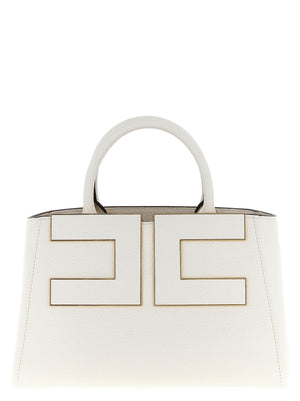 Elisabetta Franchi Weiße Tote Bag aus Polyester