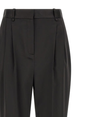 Elisabetta Franchi Schwarze Cropped Hose aus Polyester