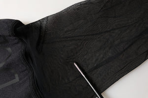Dolce & Gabbana Schwarze Kniestrumpfhose aus Nylon mit Logo für Damen