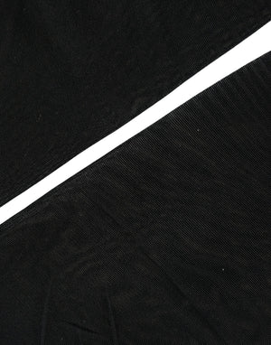 Dolce & Gabbana Schwarze Kniestrumpfhose aus Nylon mit Logo für Damen
