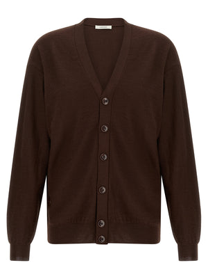 Lemaire Bordeaux Woll-Strickjacke