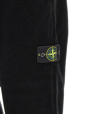 Stone Island Schwarze Baumwoll-Freizeithose