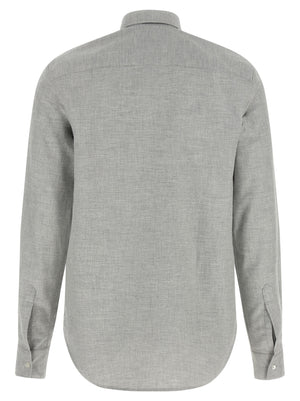 XACUS Graue Baumwollbluse
