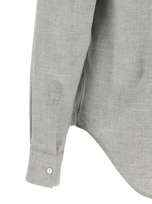 XACUS Graue Baumwollbluse