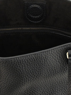 Valentino Garavani Schwarze Kalbsleder-Schultertasche