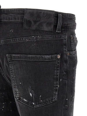 Dsquared² Schwarze Baumwoll-Jeans im Slim Fit