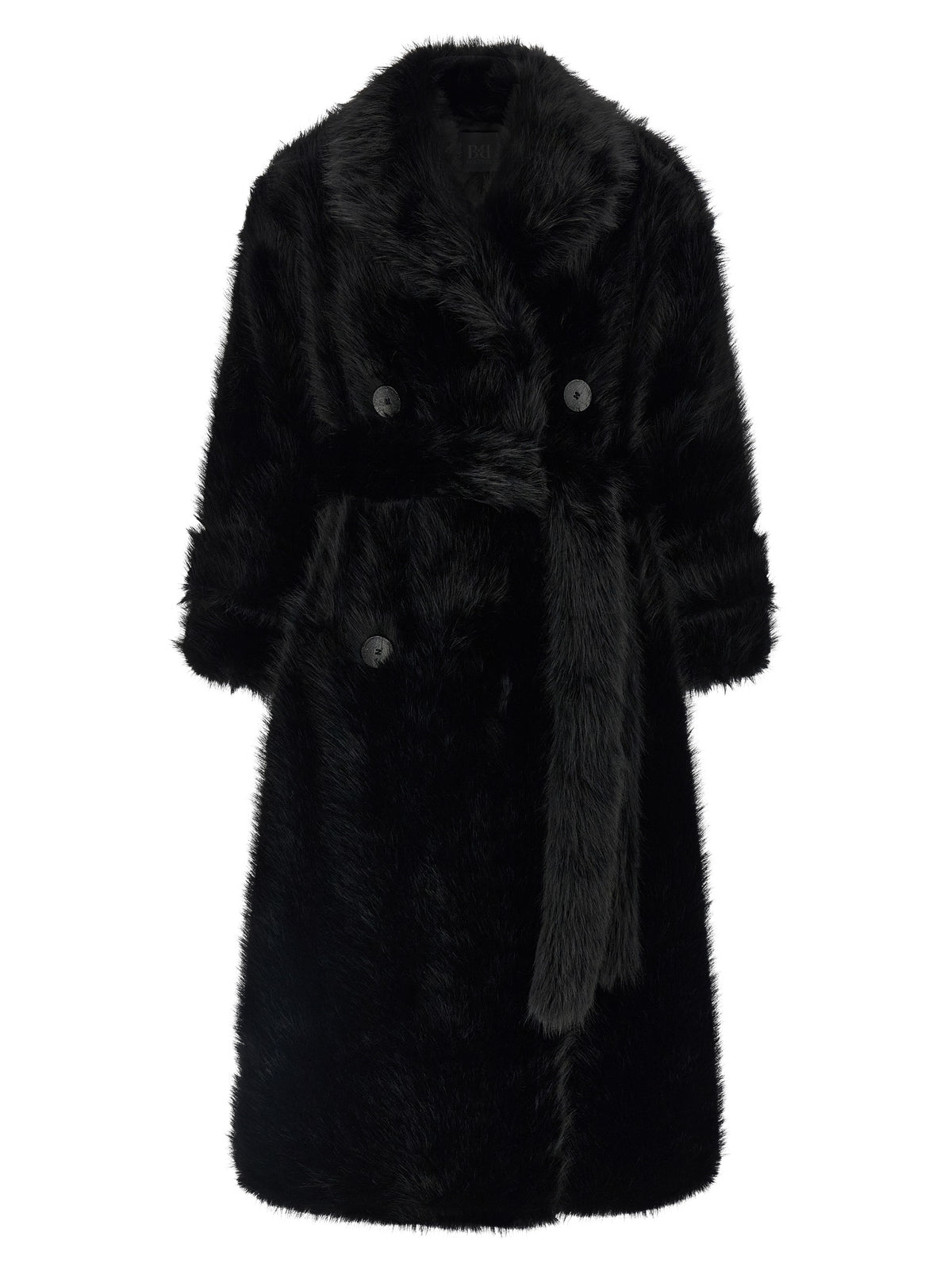 B&B COUTURE Schwarzer Polyester-Mantel
