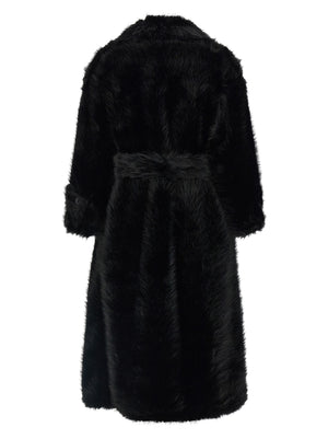 B&B COUTURE Schwarzer Polyester-Mantel