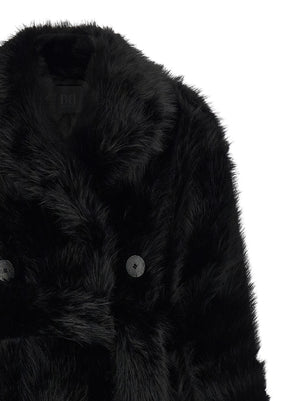 B&B COUTURE Schwarzer Polyester-Mantel