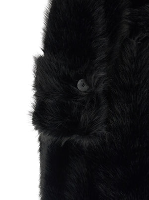 B&B COUTURE Schwarzer Polyester-Mantel