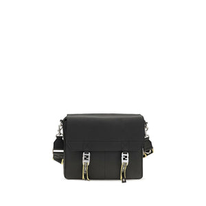 Fendi Schwarze Bos Taurus Kalbsleder Schultertasche