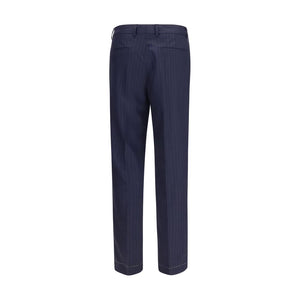 Brunello Cucinelli Blaue Hose aus Wolle Oves Aries