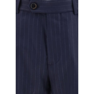 Brunello Cucinelli Blaue Hose aus Wolle Oves Aries