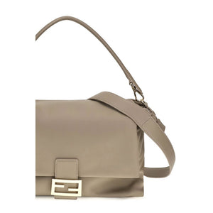 Fendi Beige Kalbsleder Bos Taurus Schultertasche