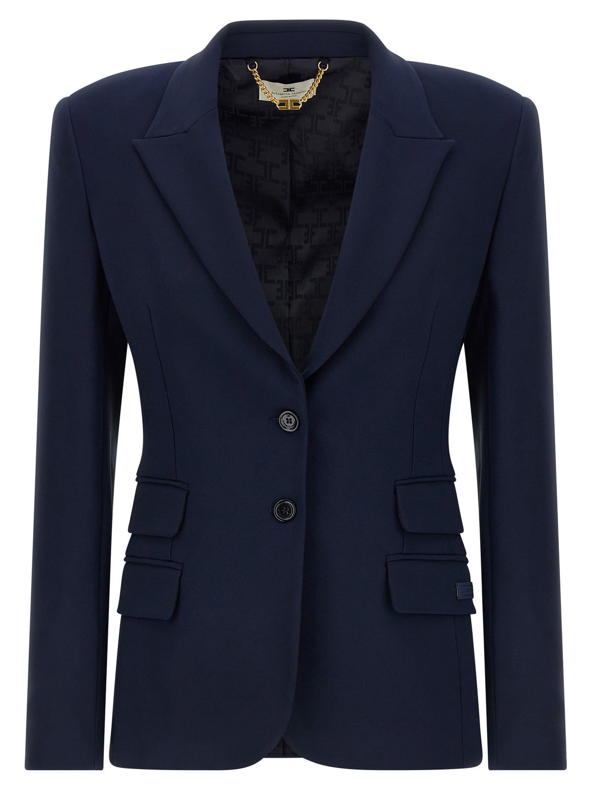 Elisabetta Franchi Blauer Blazer aus Polyester