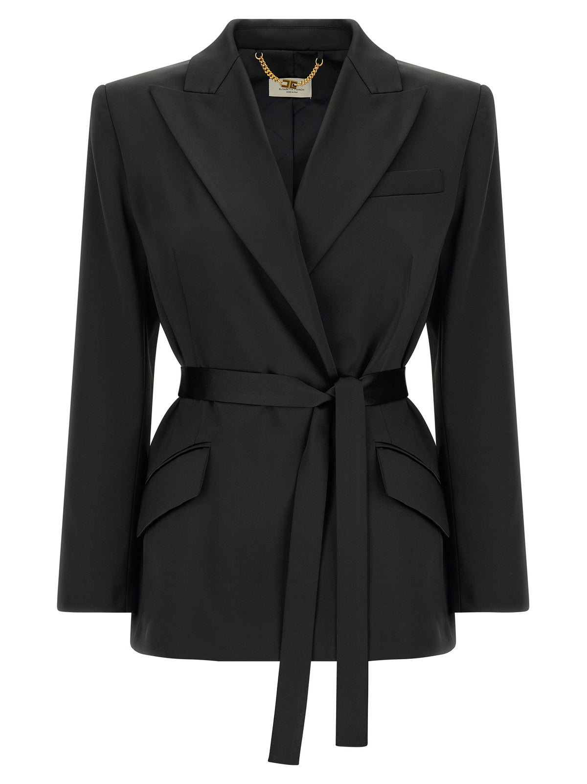 Elisabetta Franchi Schwarzer Blazer aus Polyester