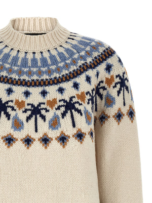 Alanui Mehrfarbige Strickjacke aus reiner Schurwolle