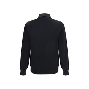 Brunello Cucinelli Schwarzes Langarm-T-Shirt aus Baumwolle
