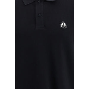 Moose Knuckles Schwarzes Baumwoll-Poloshirt