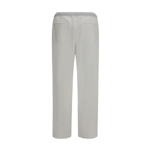 Brunello Cucinelli Weiße Baumwollhose im Casual-Look