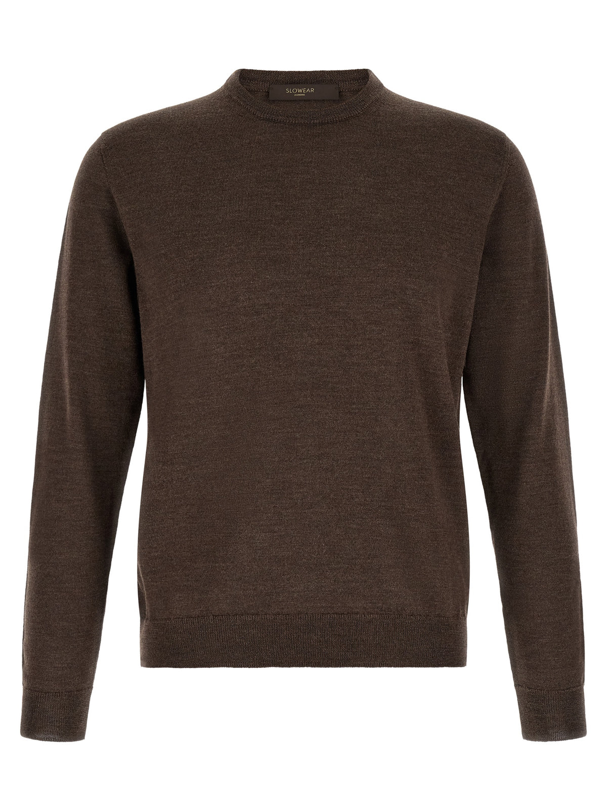 ZANONE Brauner Cardigan aus reiner Schurwolle