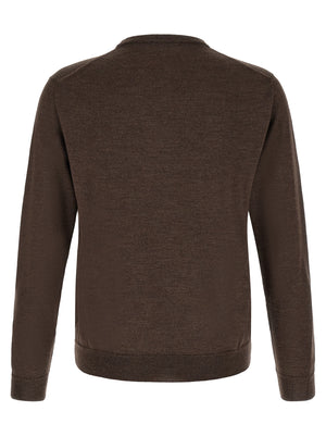 ZANONE Brauner Cardigan aus reiner Schurwolle