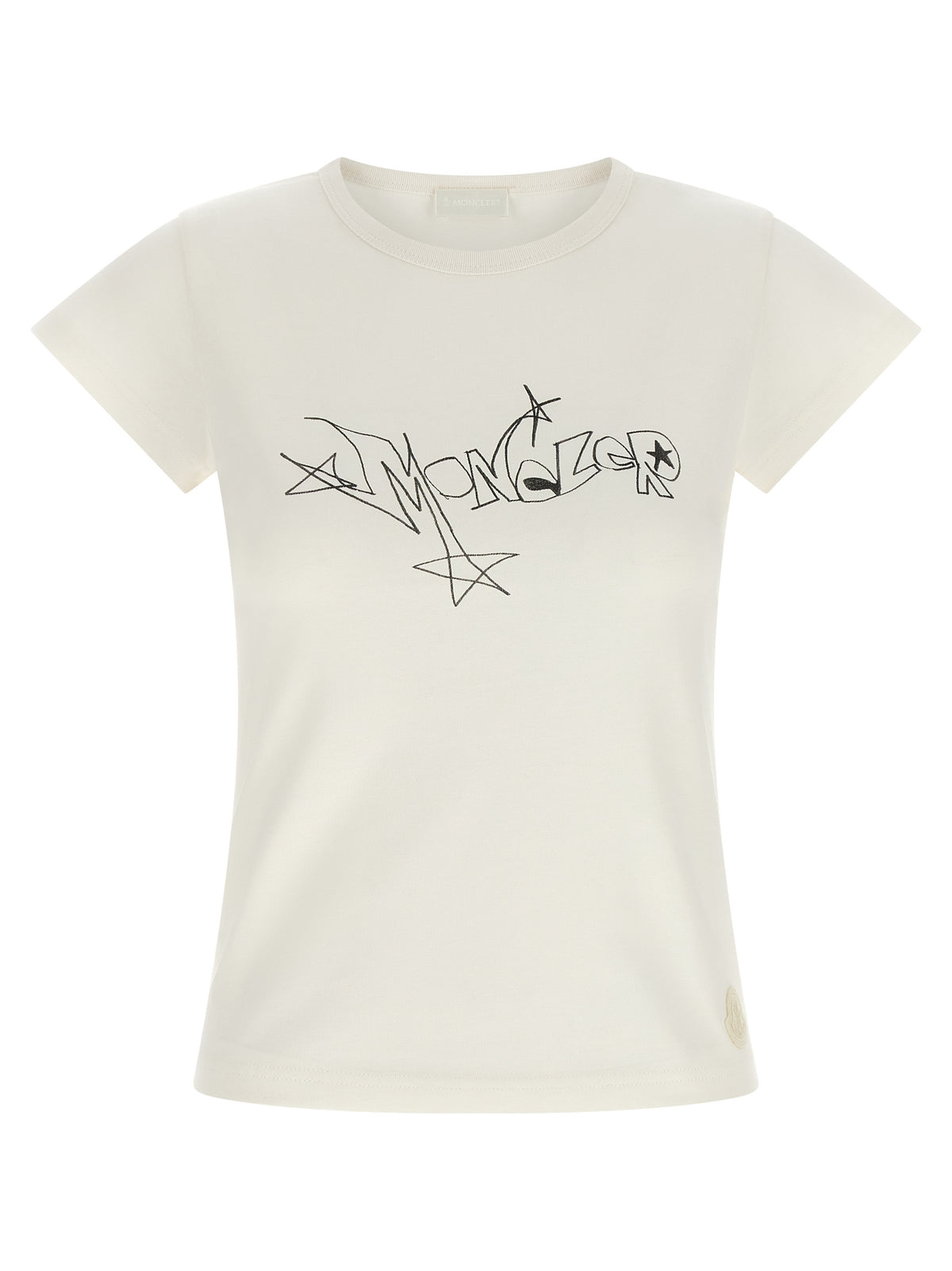 Moncler Weißes Baumwoll-T-Shirt
