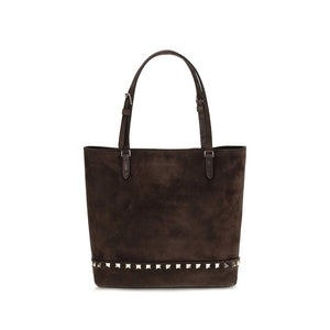 Valentino Garavani Braune Kalbsleder Bos Taurus Schultertasche