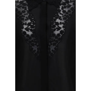Fendi Schwarze Seidenbluse