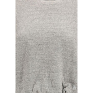 R13 Grauer Baumwollpullover