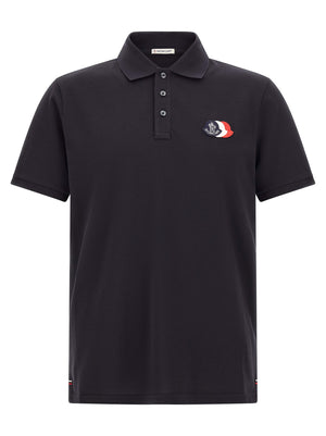 Moncler Blaues Baumwoll-Polohemd