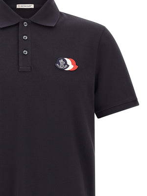 Moncler Blaues Baumwoll-Polohemd