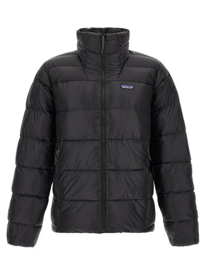 PATAGONIA Schwarze Nylon-Jacke in voller Länge