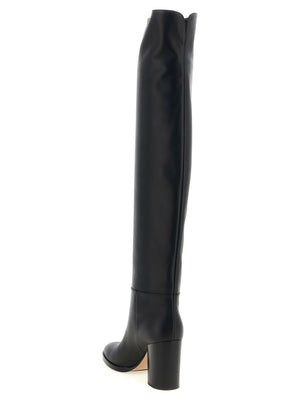 Gianvito Rossi Schwarzes Kalbsleder Over-the-Knee