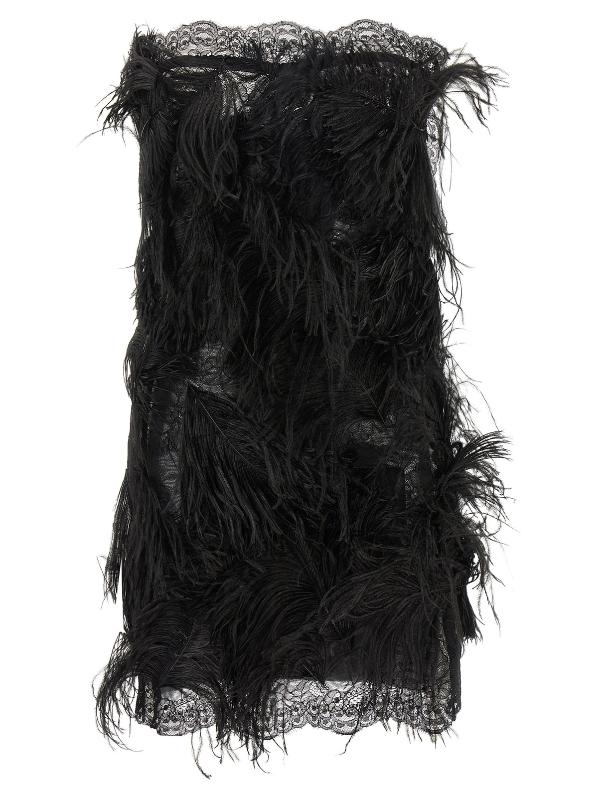 The Attico Kurzes Schwarzes Kleid Aus Polyamid