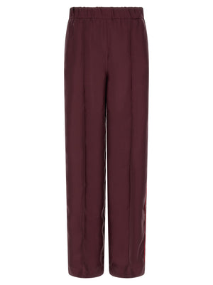 F.R.S. - FOR RESTLESS SLEEPERS Bordeaux Seiden-Freizeithose