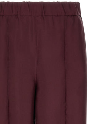 F.R.S. - FOR RESTLESS SLEEPERS Bordeaux Seiden-Freizeithose