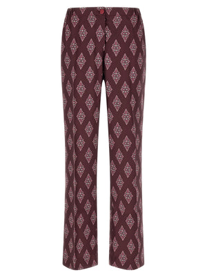 F.R.S. - FOR RESTLESS SLEEPERS Multicolor Silk Casual Pants