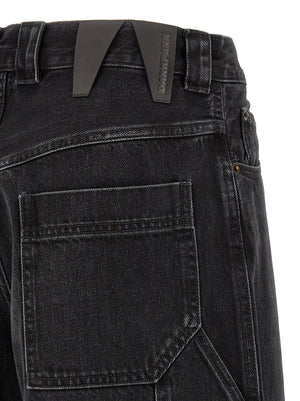 Darkpark Schwarze Baumwolljeans im Relaxed Fit