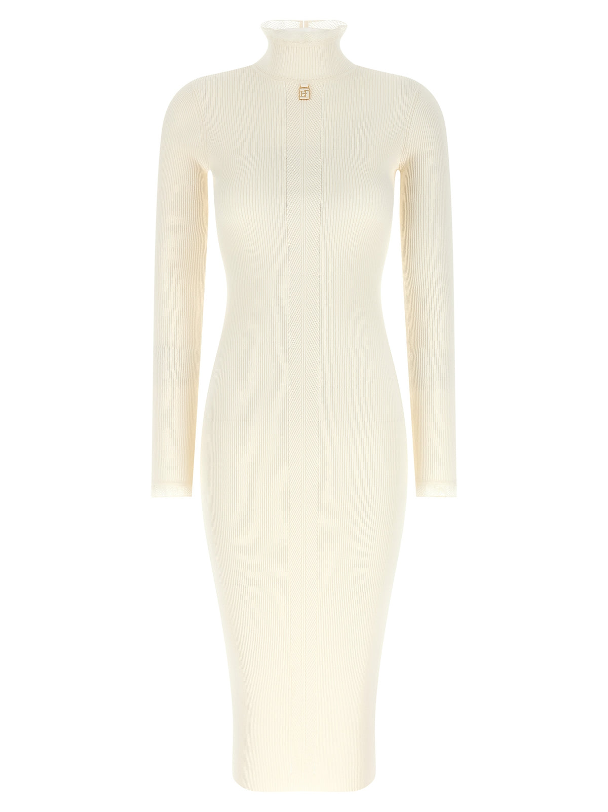 Elisabetta Franchi Weißes Midikleid aus Viskose