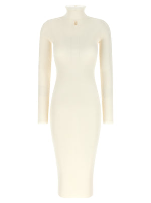 Elisabetta Franchi Weißes Midikleid aus Viskose